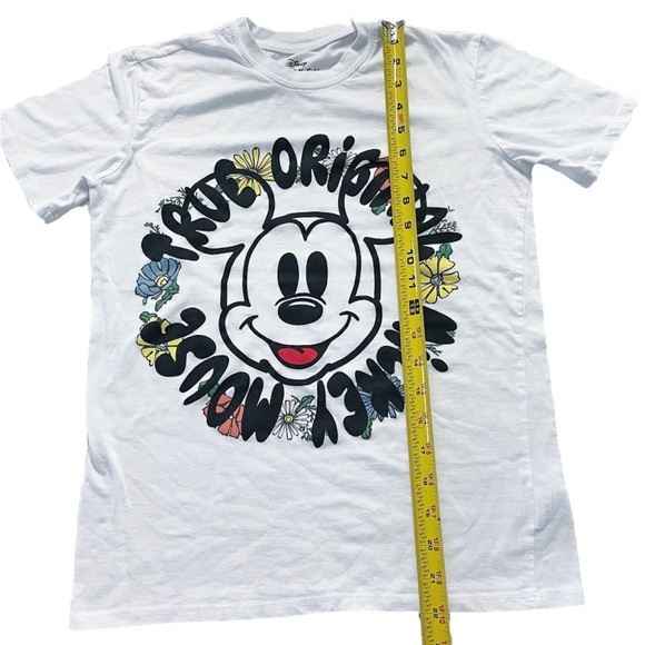 Disney Mickey Mouse Floral Graphic Tee Shirt XS - Picture 7 of 8